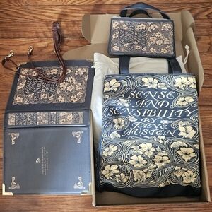 Well Read Literacy Sense And Sensibility 3 Piece Set.Tote bag,Pouch & Crossbody